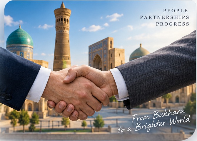 Business partnership in Bukhara, Uzbekistan